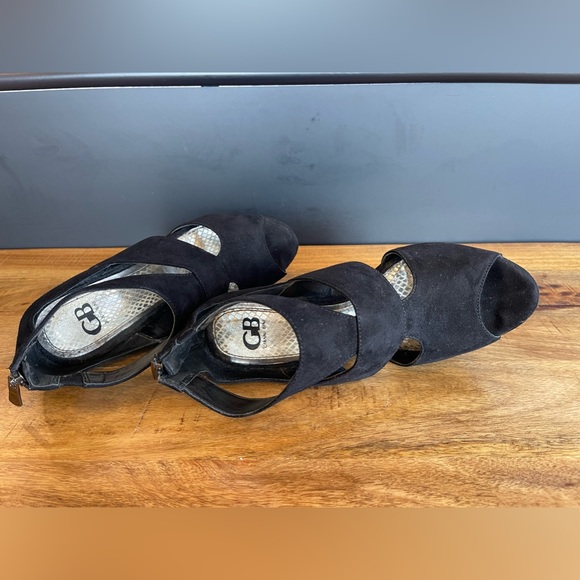 Gianna Bini black suede platform heel - Picture 4 of 4